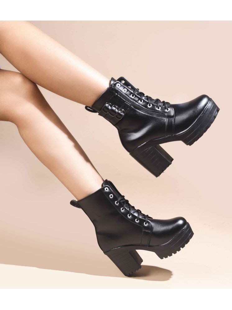     			JM Looks Black Women's Mid Calf Length Boots