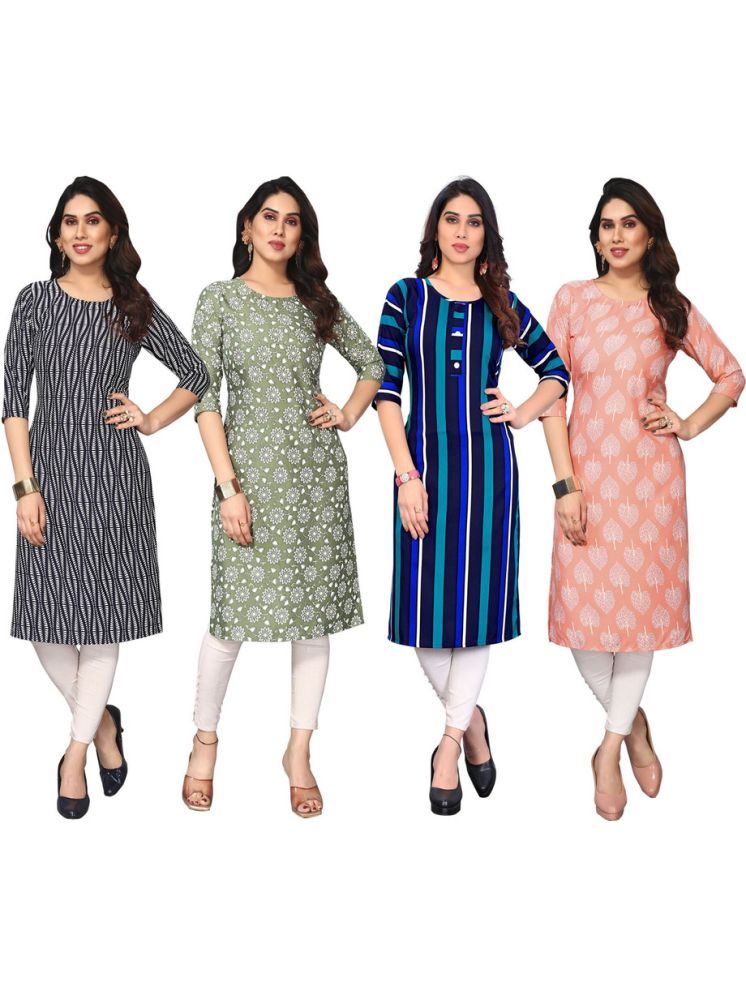     			KETAKI FASHION Crepe Printed Straight Women's Kurti - Multicolor ( Pack of 4 )