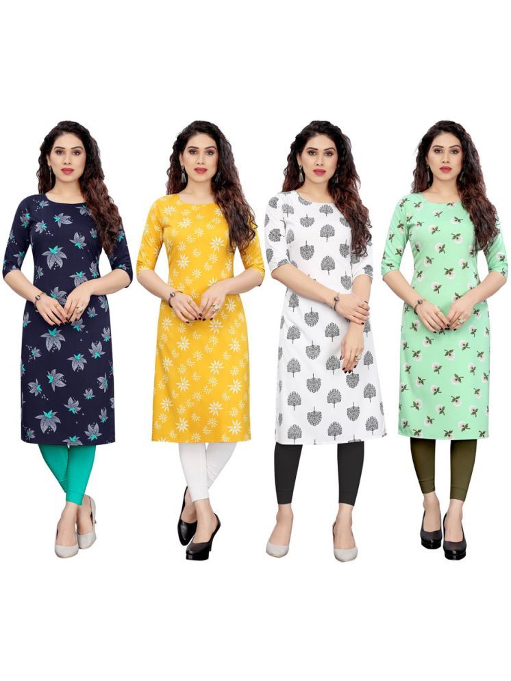     			KETAKI FASHION Crepe Printed Straight Women's Kurti - Multicolor ( Pack of 4 )