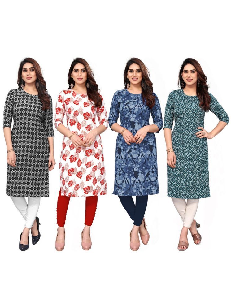     			KETAKI FASHION Crepe Printed Straight Women's Kurti - Multicolor ( Pack of 4 )