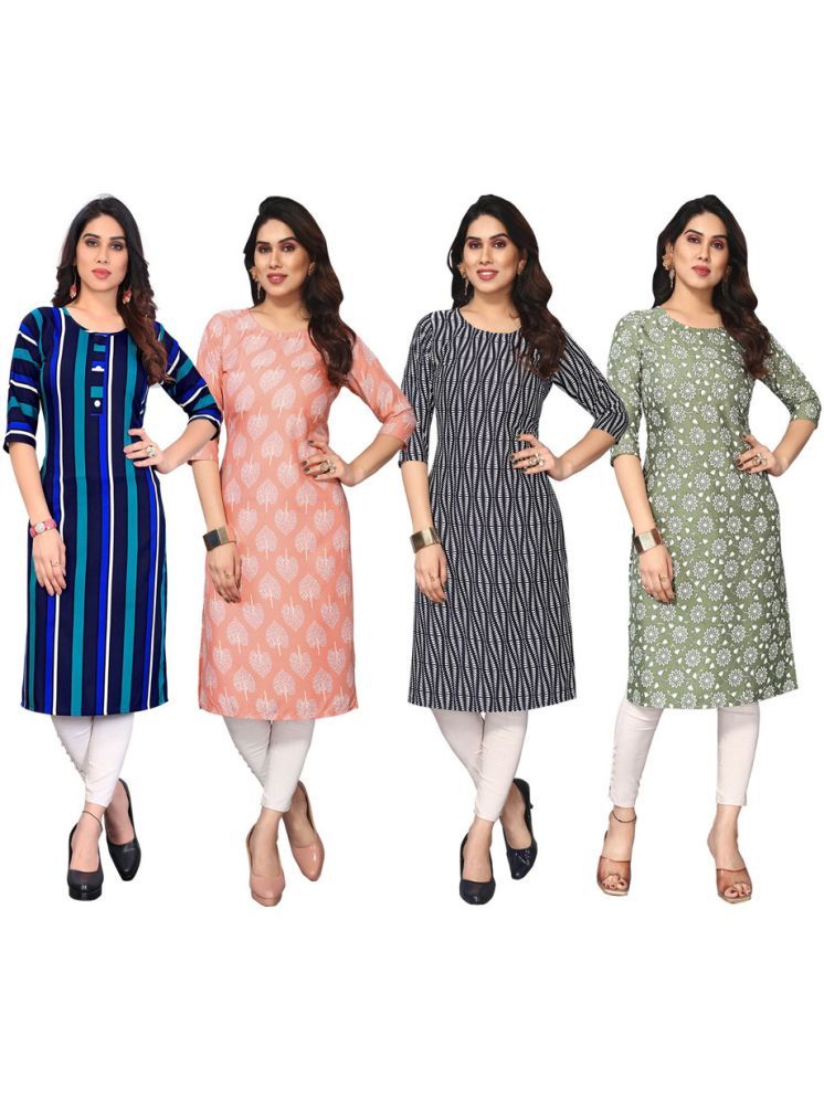     			KETAKI FASHION Crepe Printed Straight Women's Kurti - Multicolor ( Pack of 4 )