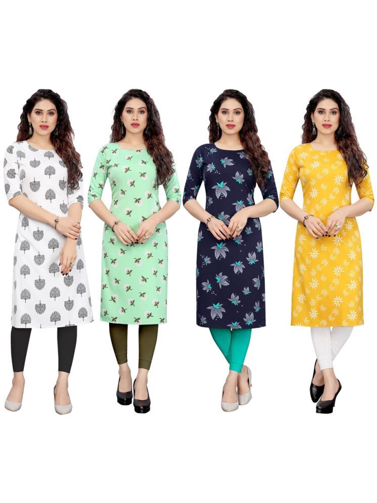     			KETAKI FASHION Crepe Printed Straight Women's Kurti - Multicolor ( Pack of 4 )