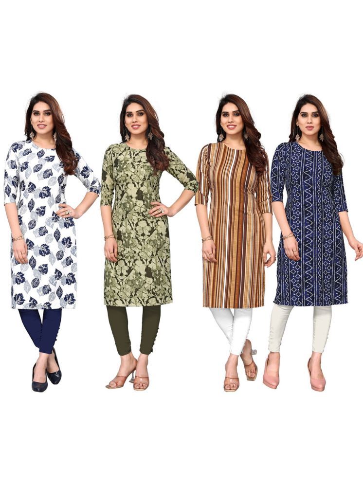     			KETAKI FASHION Crepe Printed Straight Women's Kurti - Multicolor ( Pack of 4 )