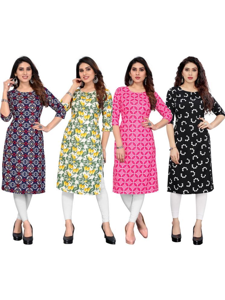     			KETAKI FASHION Crepe Printed Straight Women's Kurti - Multicolor ( Pack of 4 )