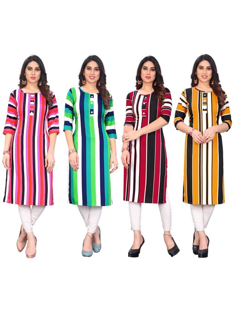     			KETAKI FASHION Crepe Printed Straight Women's Kurti - Multicolor ( Pack of 4 )