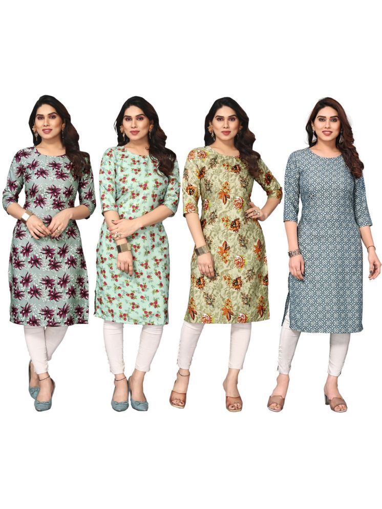     			KETAKI FASHION Crepe Printed Straight Women's Kurti - Multicolor ( Pack of 4 )