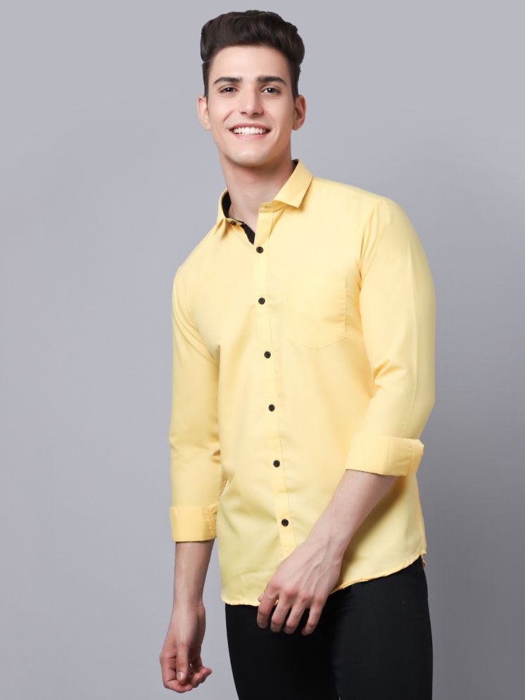     			MAJESTIC MAN Polyester Slim Fit Solids Full Sleeves Men's Casual Shirt - Yellow ( Pack of 1 )