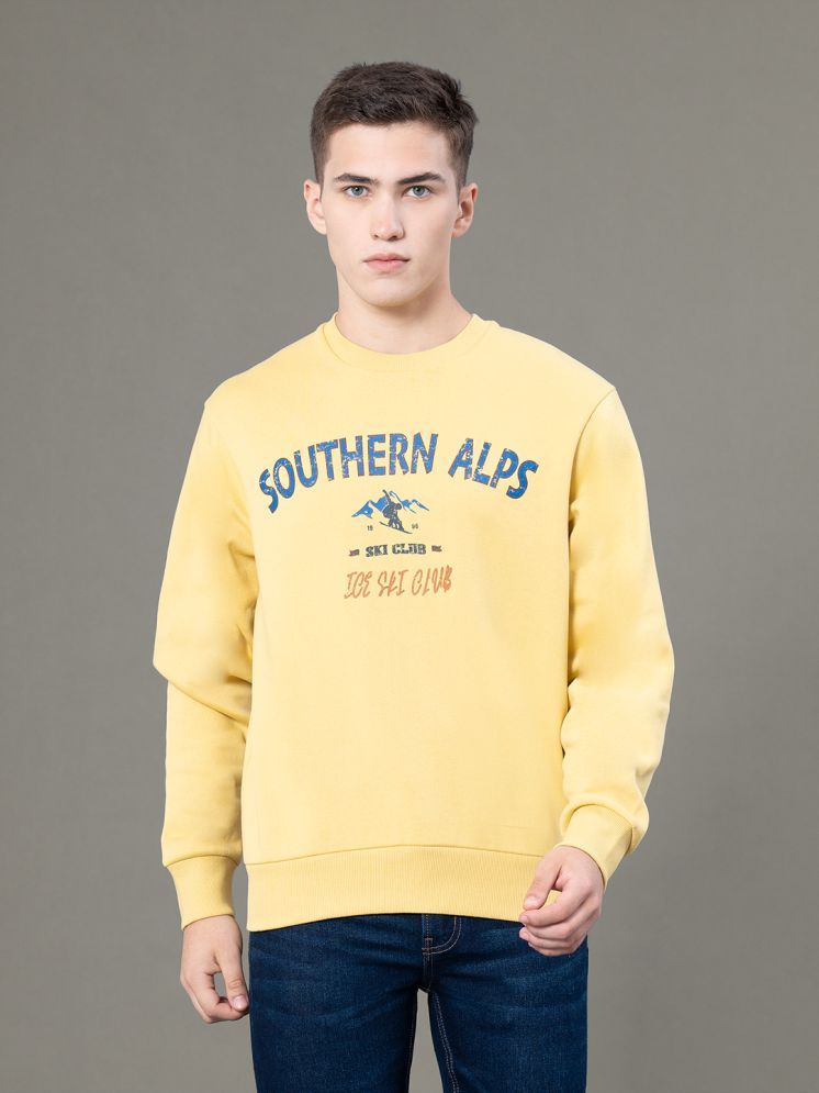     			Red Tape Cotton Blend Round Neck Men's Sweatshirt - Yellow ( Pack of 1 )