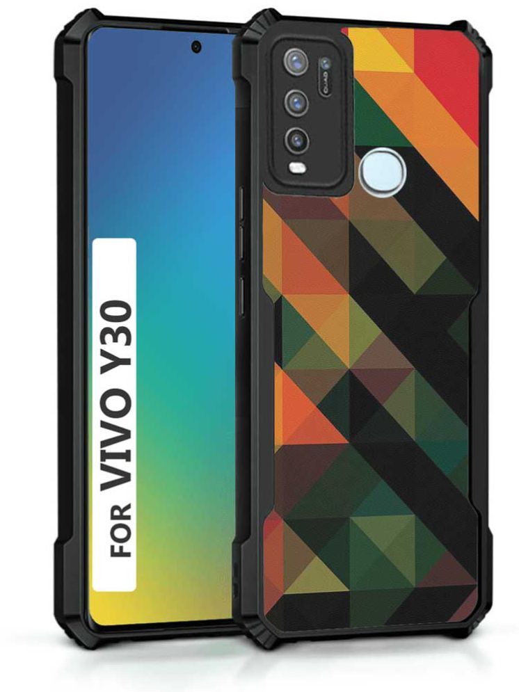     			COBERTA Multicolor Printed Back Cover Polycarbonate Compatible For Vivo Y30 ( Pack of 1 )