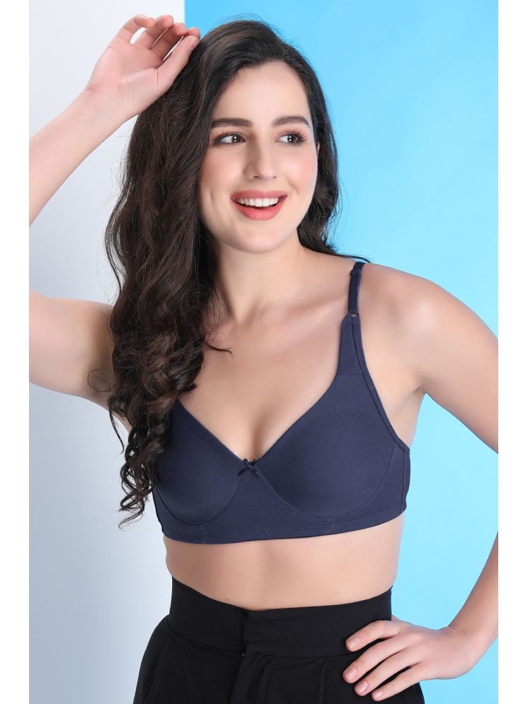     			Clovia Cotton Non Padded Women's Everyday Bra ( Blue ) BR0636B08