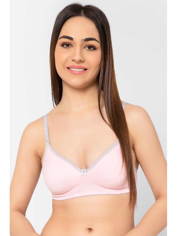     			Clovia Pack of 1 Cotton Lightly Padded Women's T-Shirt Bra ( Pink ) BR1722A22