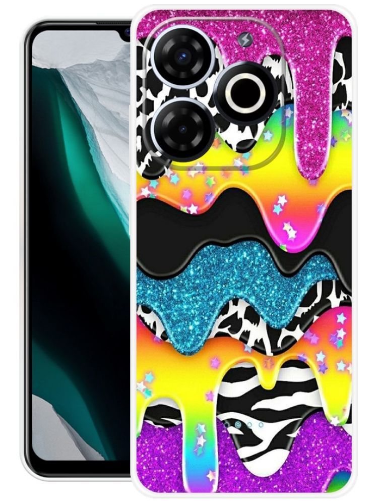     			PAEDICON Multicolor Printed Back Cover Silicon Compatible For Itel P55T ( Pack of 1 )