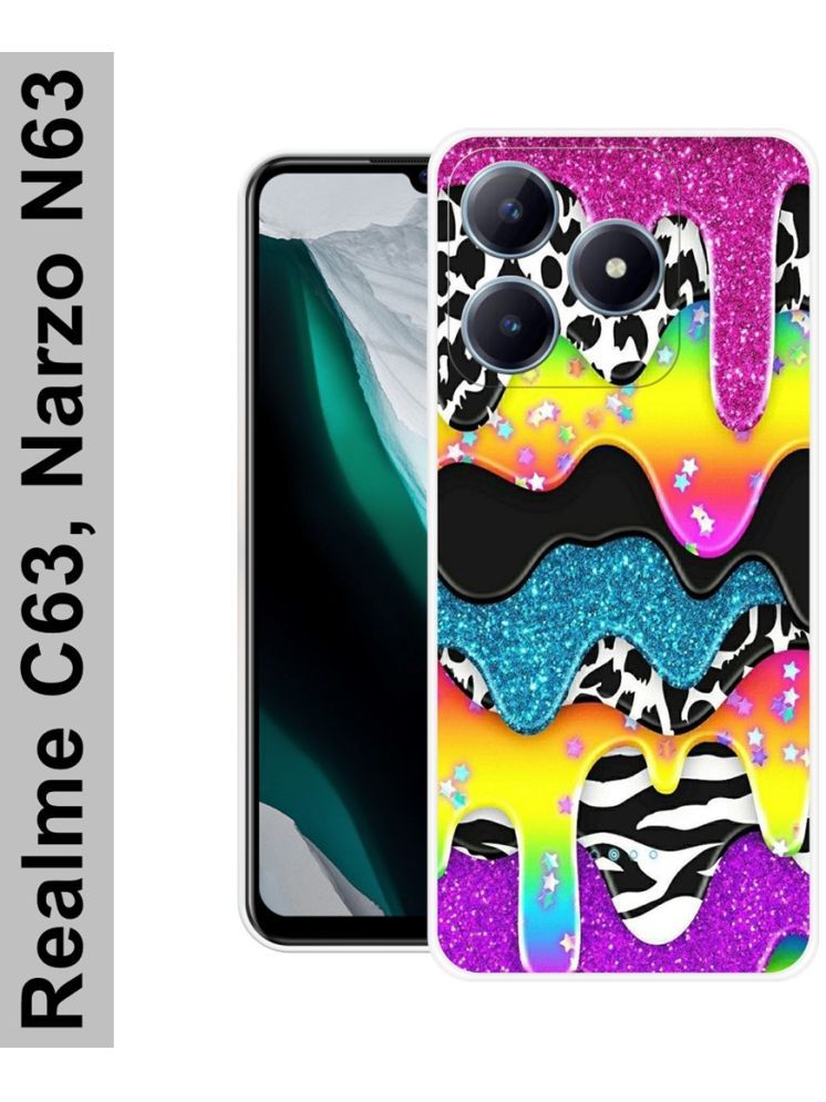     			PAEDICON Multicolor Printed Back Cover Silicon Compatible For Realme C63 5G ( Pack of 1 )