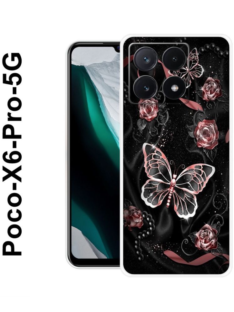     			PAEDICON Multicolor Printed Back Cover Silicon Compatible For POCO X6 Pro 5G ( Pack of 1 )