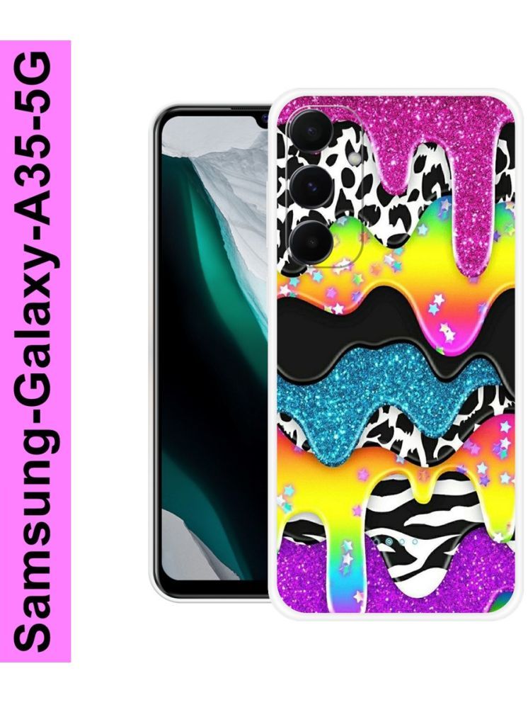     			PAEDICON Multicolor Printed Back Cover Silicon Compatible For Samsung Galaxy A35 5G ( Pack of 1 )