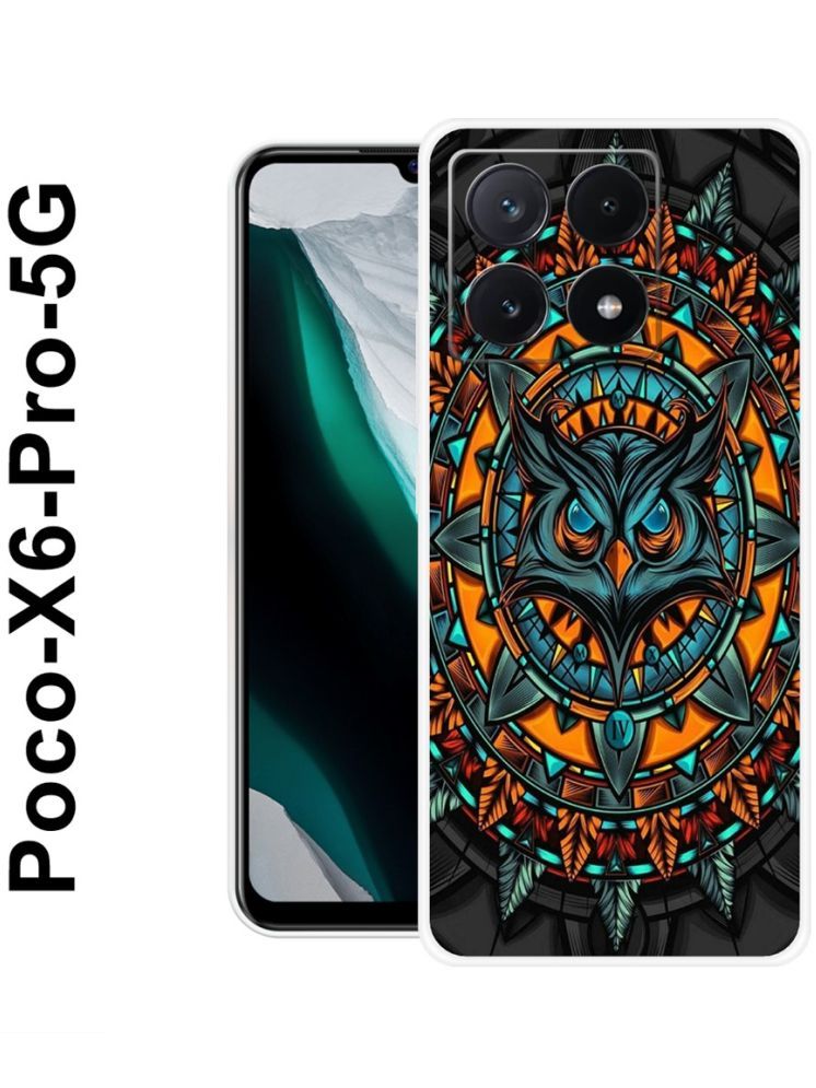     			PAEDICON Multicolor Printed Back Cover Silicon Compatible For POCO X6 Pro 5G ( Pack of 1 )