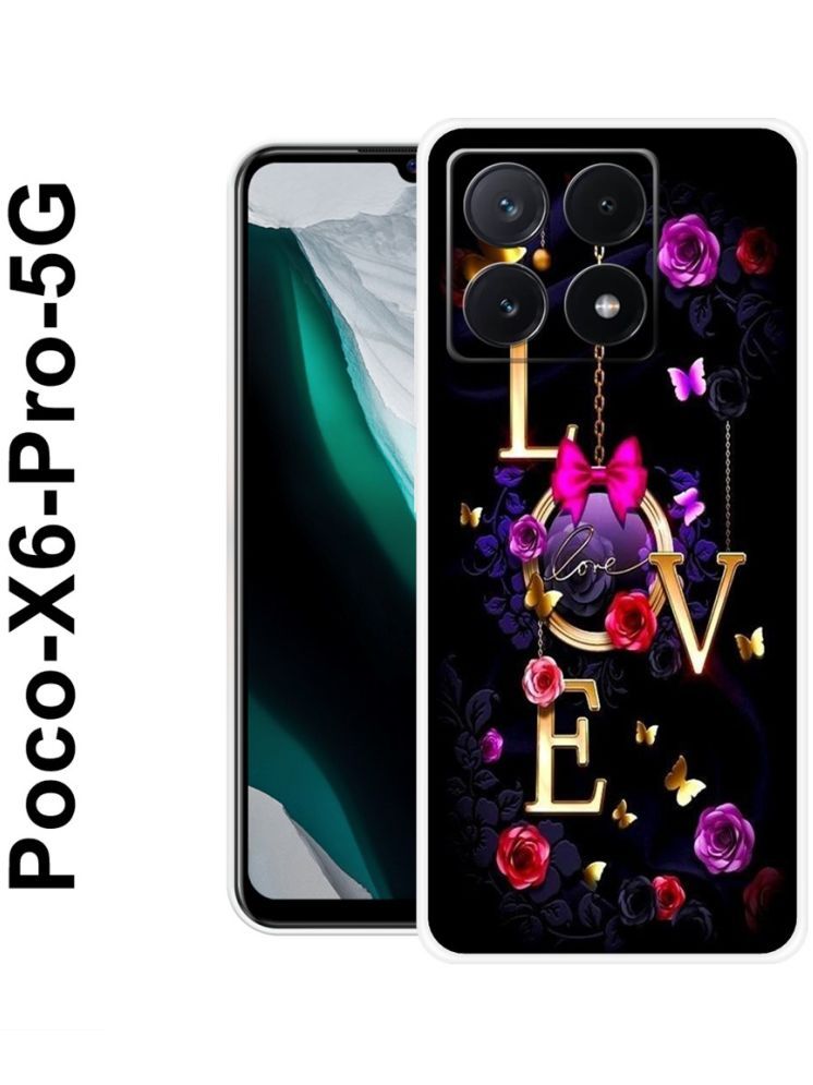     			PAEDICON Multicolor Printed Back Cover Silicon Compatible For POCO X6 Pro 5G ( Pack of 1 )