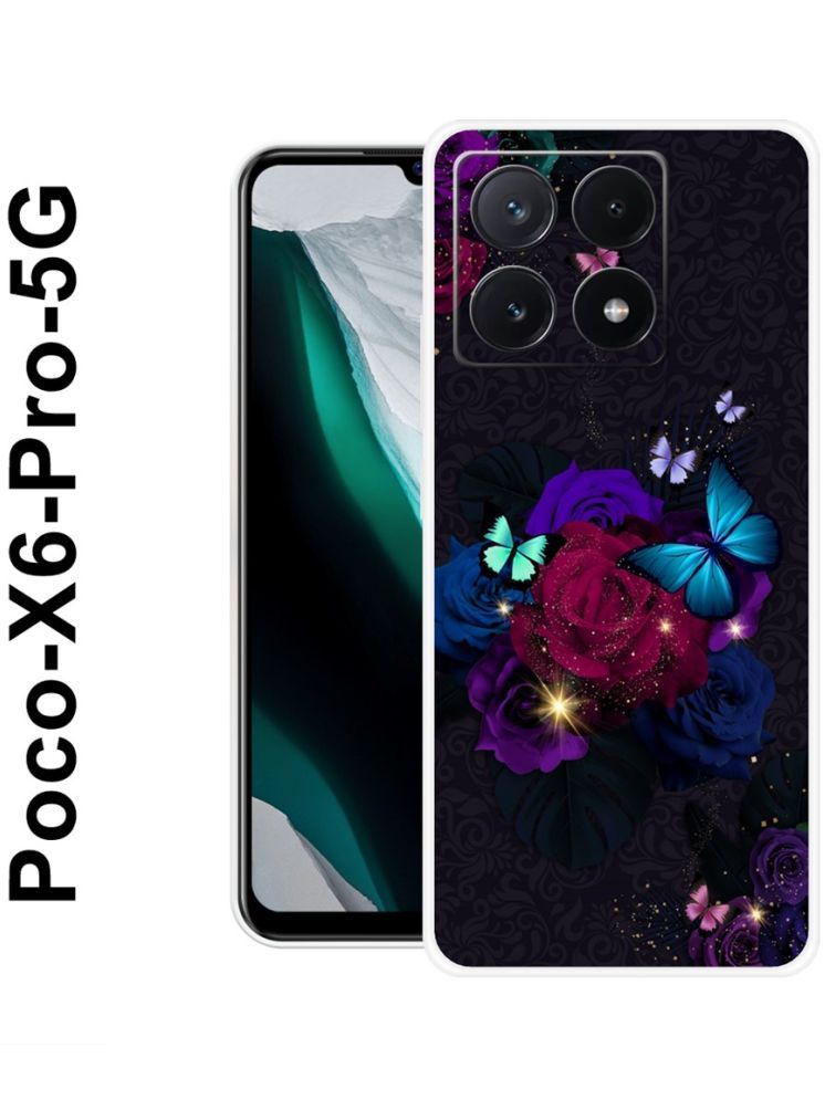     			PAEDICON Multicolor Printed Back Cover Silicon Compatible For POCO X6 Pro 5G ( Pack of 1 )