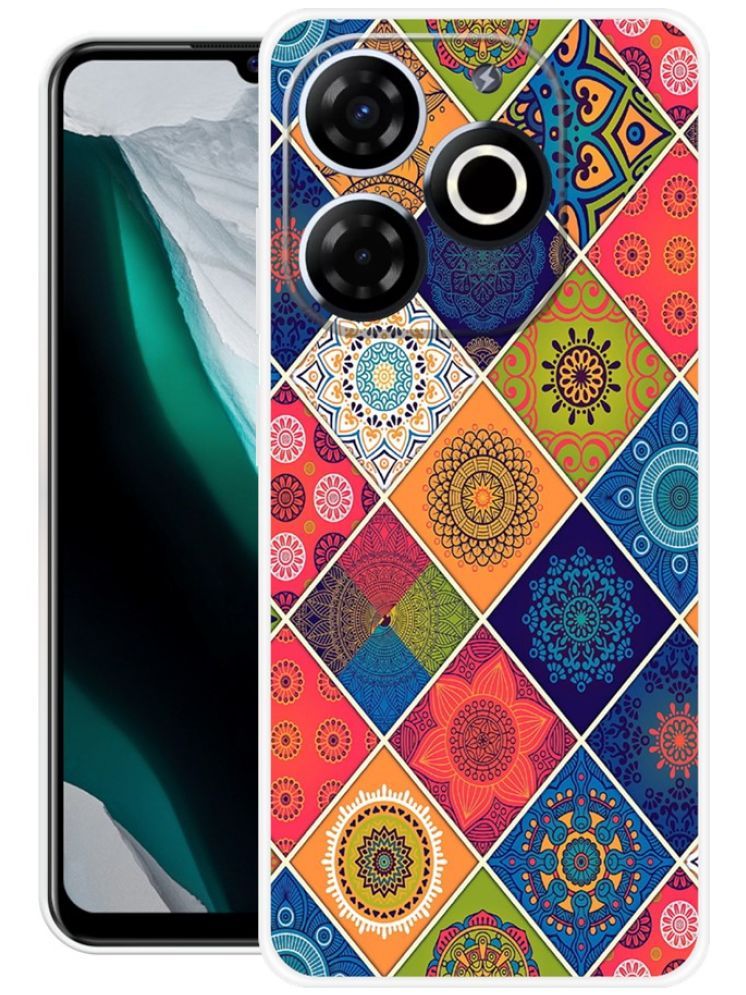     			PAEDICON Multicolor Printed Back Cover Silicon Compatible For Itel P55T ( Pack of 1 )