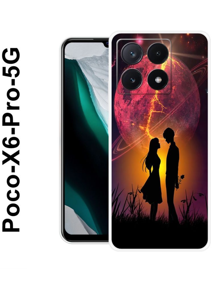     			PAEDICON Multicolor Printed Back Cover Silicon Compatible For POCO X6 Pro 5G ( Pack of 1 )