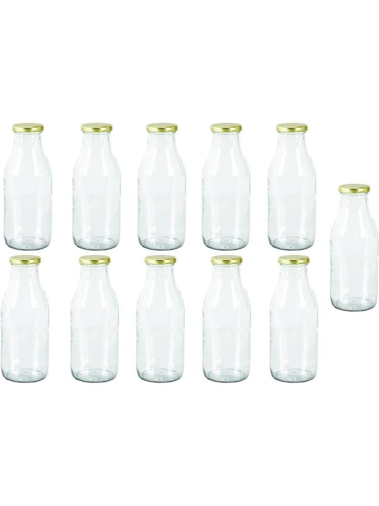     			Somil Water Milk Serving And Storing Bottle Transparent Glass Water Bottle 1000 mL ( Set of 13 )