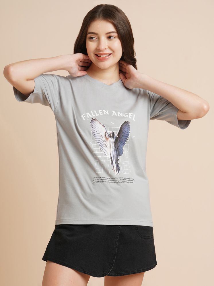     			Anjir Grey Cotton Blend Women's T-Shirt ( Pack of 1 )