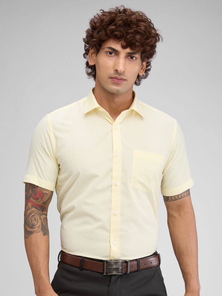     			Park Avenue Cotton Regular Fit Full Sleeves Men's Formal Shirt - Yellow ( Pack of 1 )