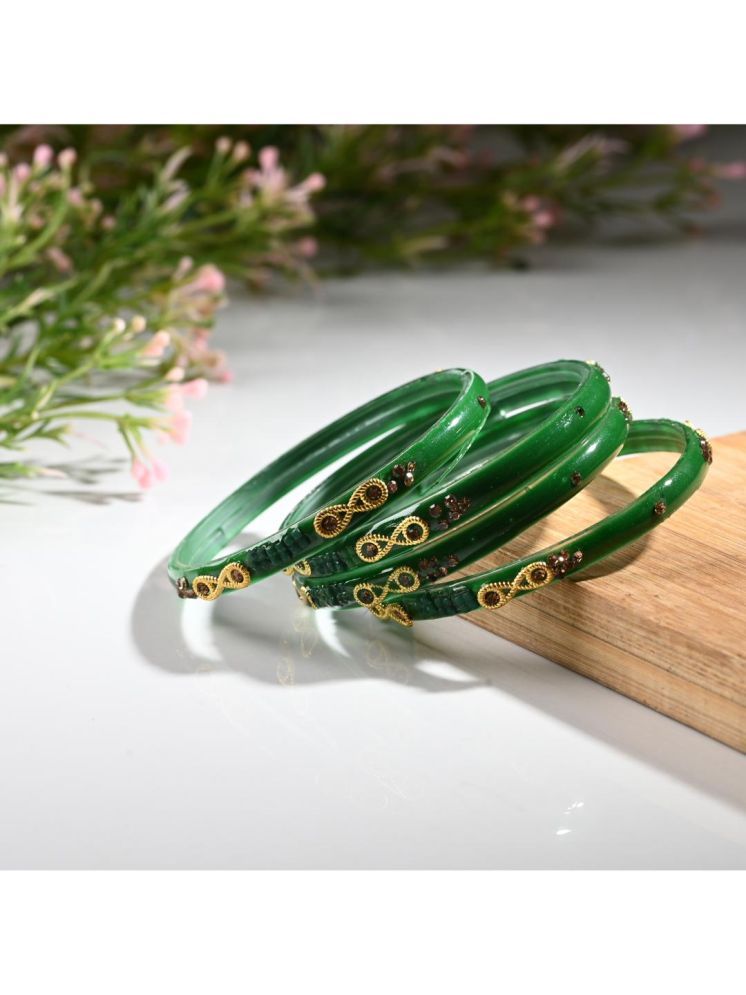     			Somil Green Bangle Set ( Pack of 4 )