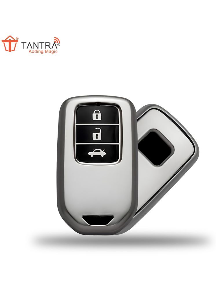     			TANTRA Premium TPU Key Case Cover Remote Car Key Shell for Honda 3 Button Key Cover