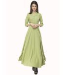 Rudrakriti - Green Crepe Women's A-line Dress ( Pack of 1 )