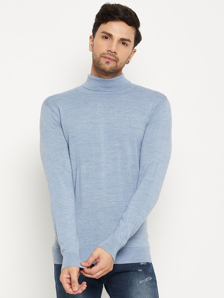     			98 Degree North Woollen High Neck Men's Full Sleeves Pullover Sweater - Turquoise ( Pack of 1 )