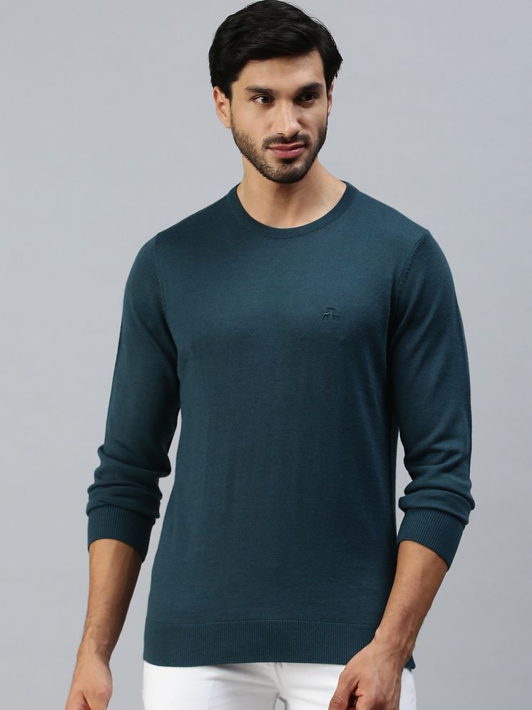     			98 Degree North Woollen Round Neck Men's Full Sleeves Pullover Sweater - Blue ( Pack of 1 )