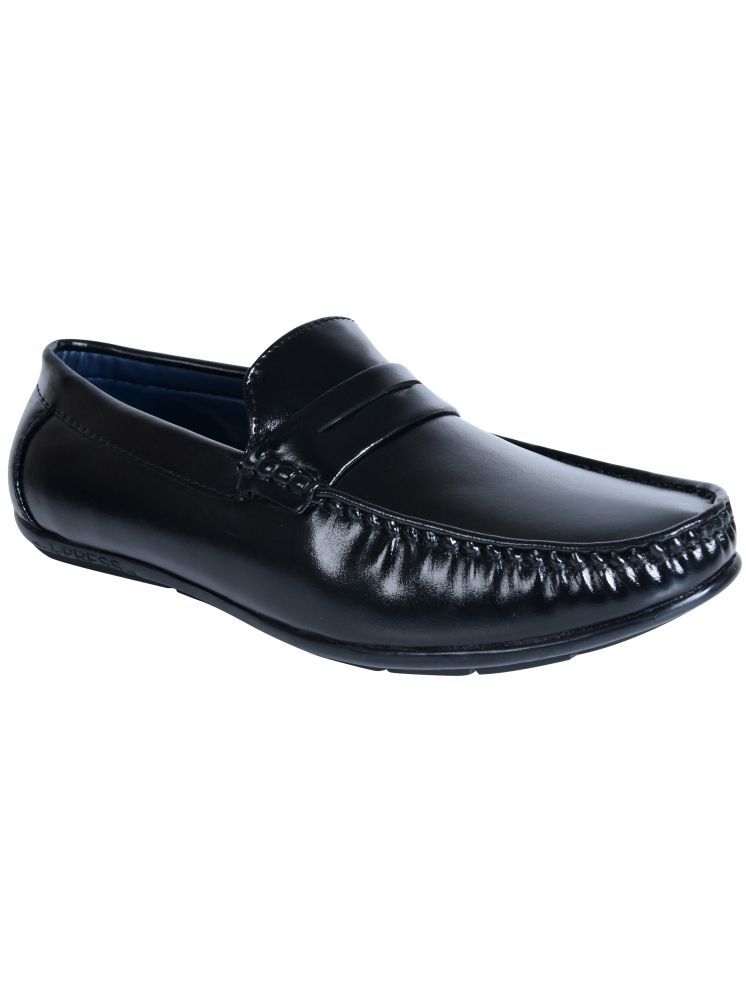     			Action Black Men's Mocassin Formal Shoes