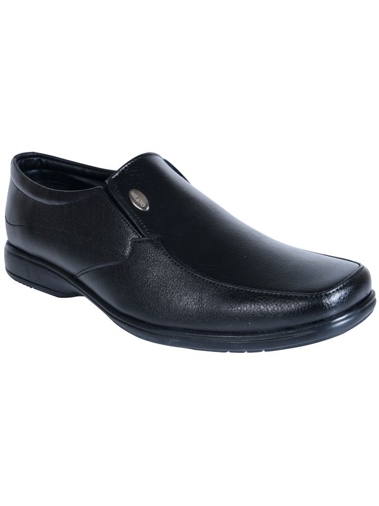     			Action Black Men's Slip On Formal Shoes