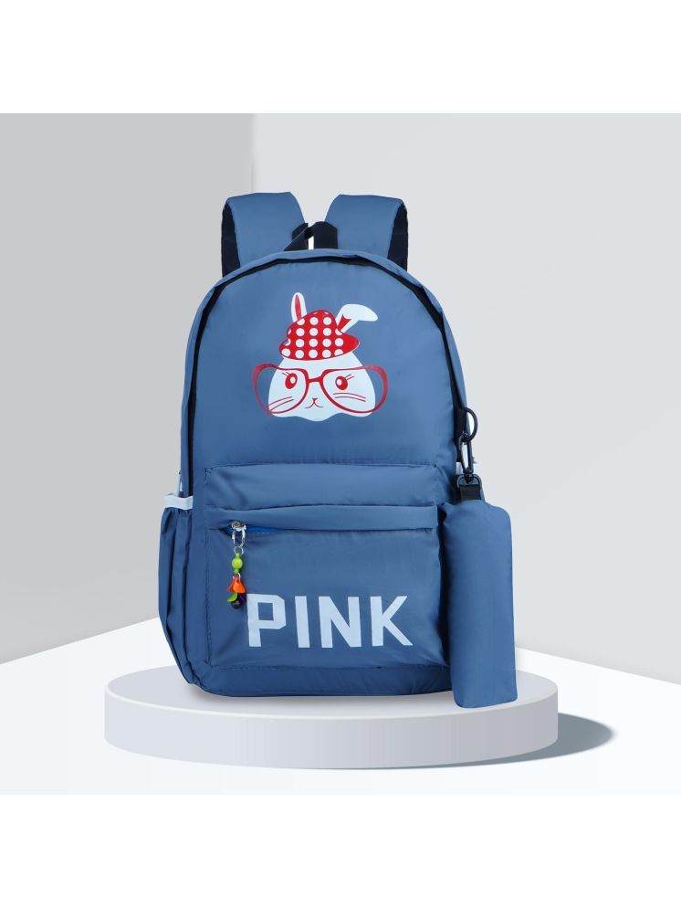     			DMB_04Bpackpink-Dark Blue Blue Polyester Backpack ( 25 Ltrs )