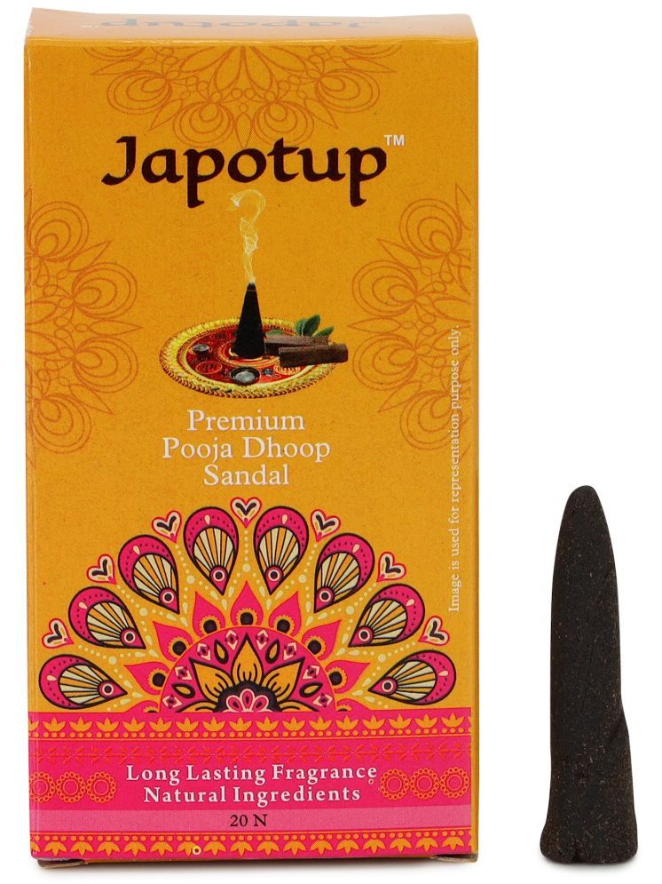     			JAPOTUP Incense Black Dhoop Pure Sandal 20 Pieces ( Pack of 1 )