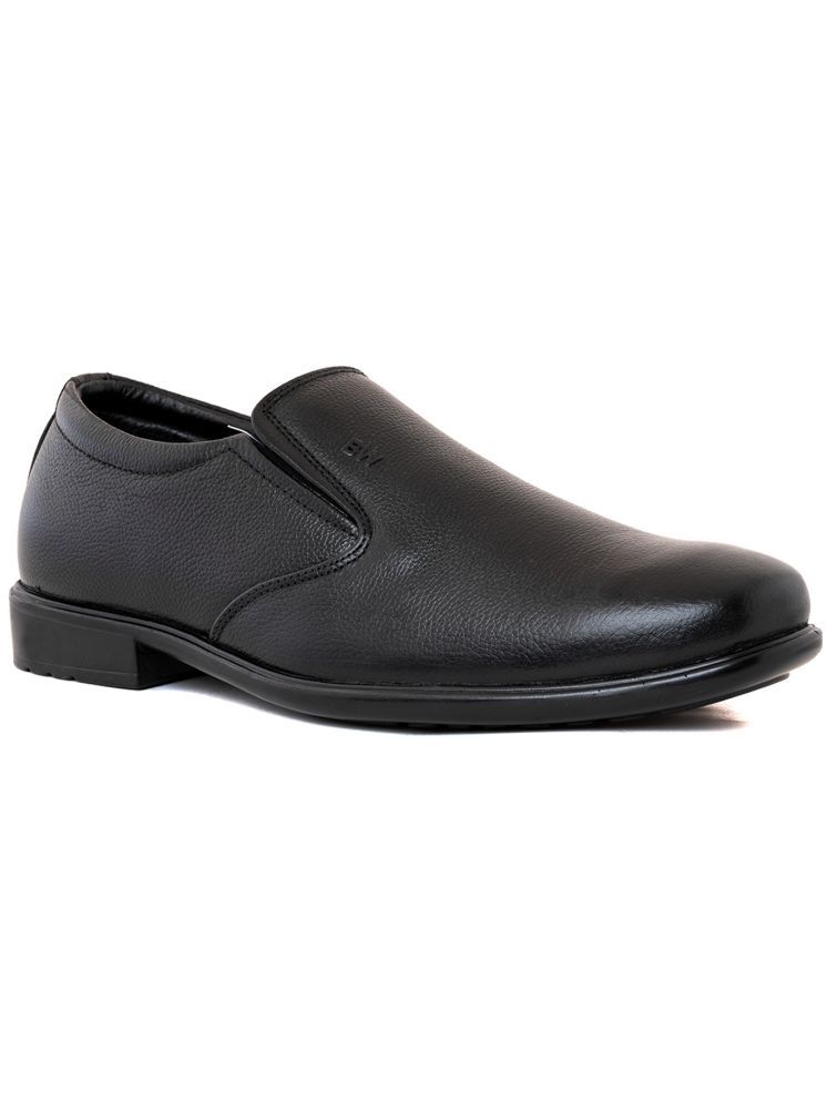     			KHADIM Black Men's Slip On Formal Shoes