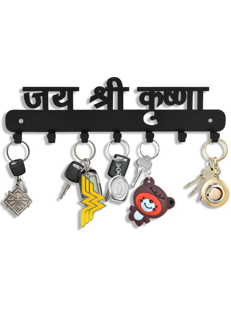     			Suveharts Black Metal Keychain - Pack of 1