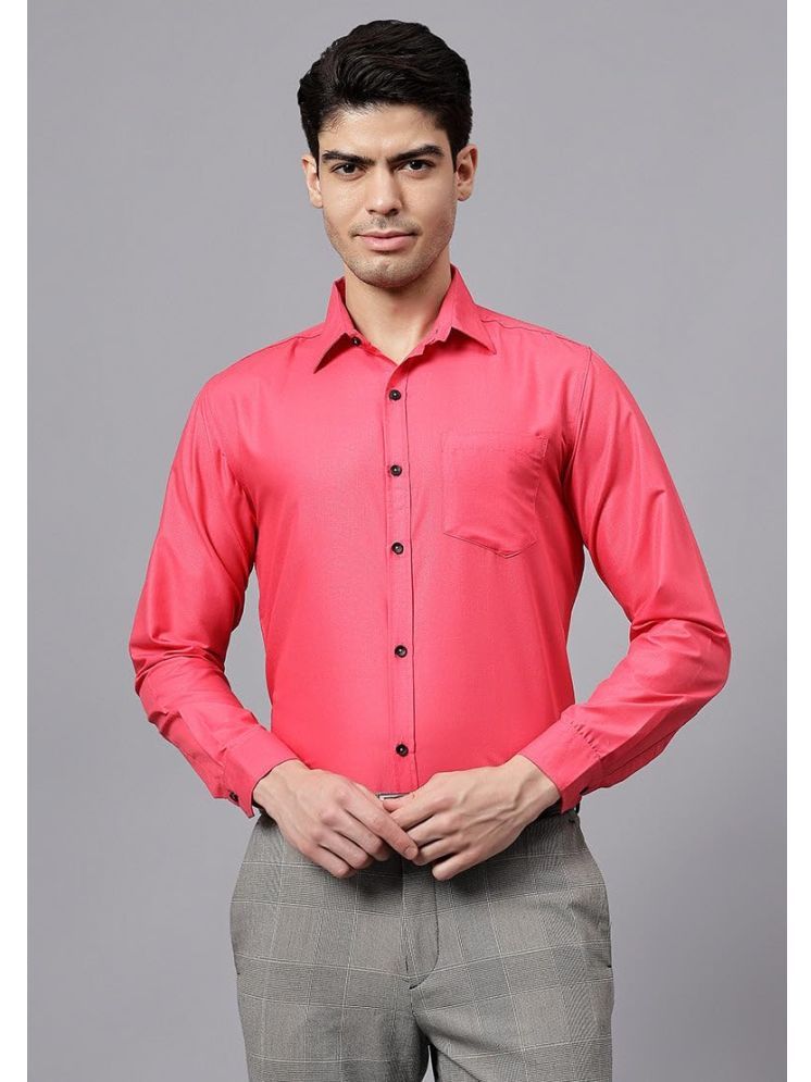     			Vida Loca Cotton Blend Slim Fit Solids Full Sleeves Men's Casual Shirt - Pink ( Pack of 1 )