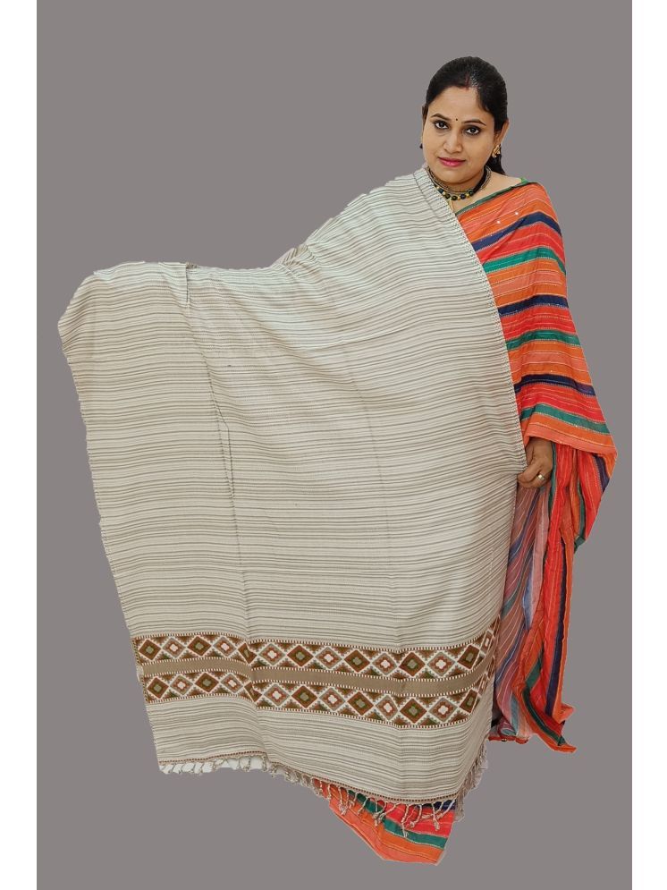     			Vrinde Beige Self Design Shawl - ( Pack of 1 )