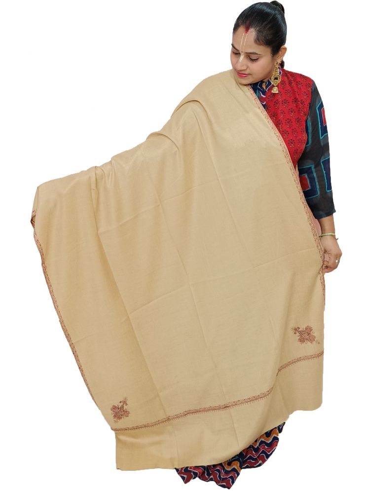     			Vrinde Beige Self Design Shawl - ( Pack of 1 )