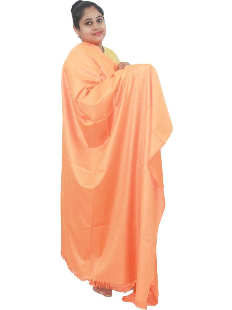     			Vrinde Orange Solid Shawl - ( Pack of 1 )