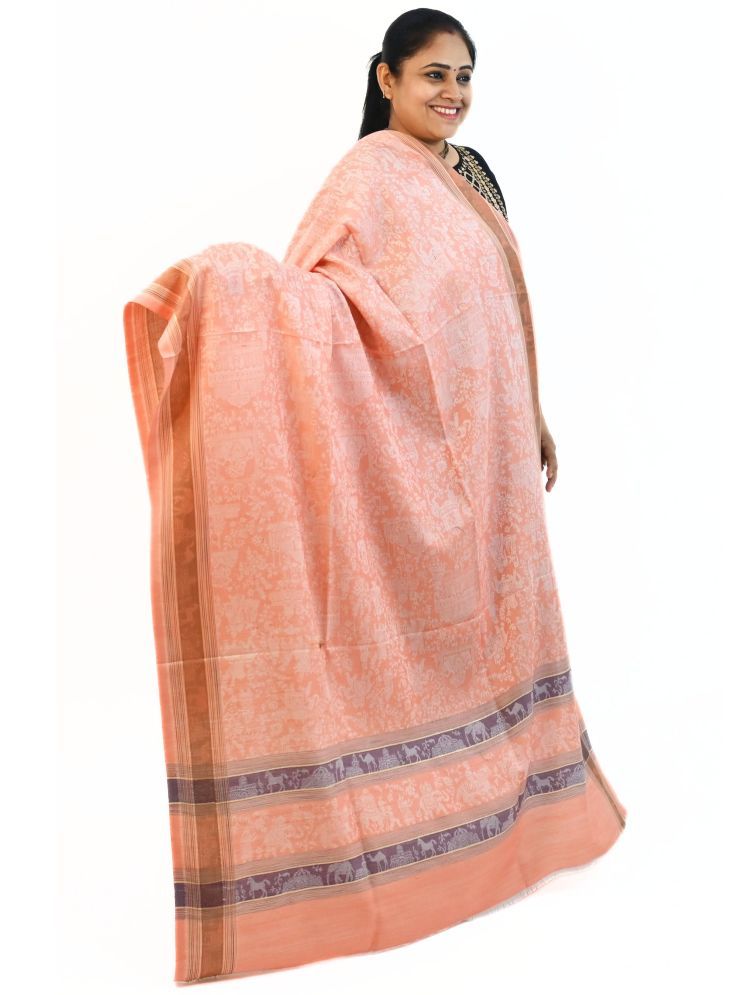     			Vrinde Pink Self Design Shawl - ( Pack of 1 )