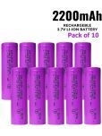 A Grade 18650 Li-ion 2200mAh Rechargeable Battery (PACK OF 10)