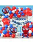 Urban Classic Spiderman theme ( Blue, Red, White )Happy Birthday Decoration kit for Boys and Girls