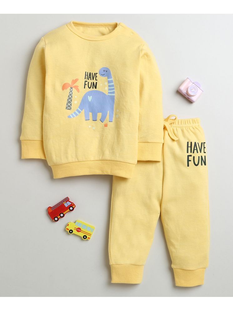     			BUMZEE Pack of 1 Baby Boys Cotton Sweatshirt & Jogger Set ( Yellow )