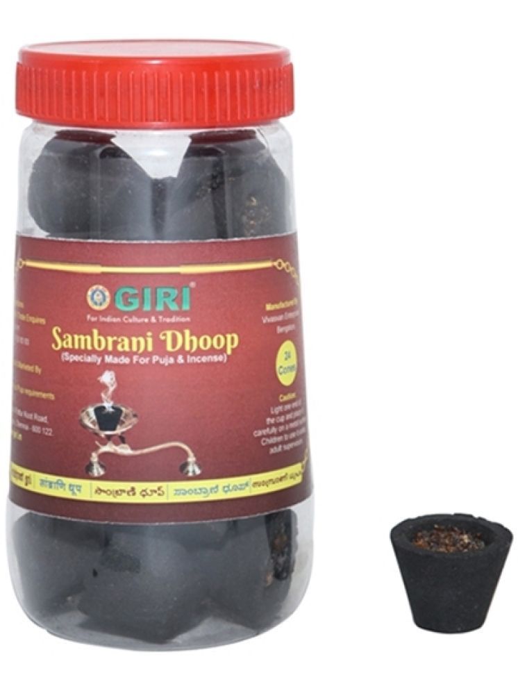     			Giri Sambrani Dhoop - 24 Cups | Loban/ Guggal for Pooja/ Bottle Dhoop Chandan 270 gm ( Pack of 1 )