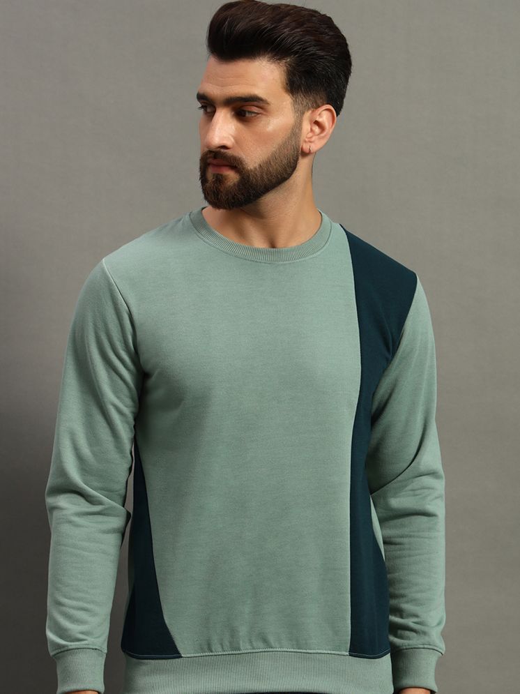     			Hushbucks Fleece Round Neck Men's Sweatshirt - Mint Green ( Pack of 1 )