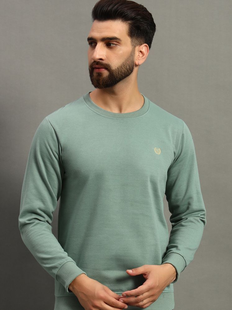     			Hushbucks Fleece Round Neck Men's Sweatshirt - Mint Green ( Pack of 1 )