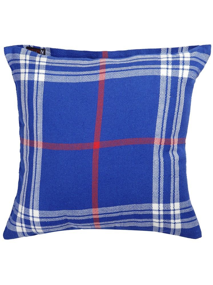     			Klotthe Set of 1 Cotton Abstract Square Cushion Cover (40X40)cm - Blue